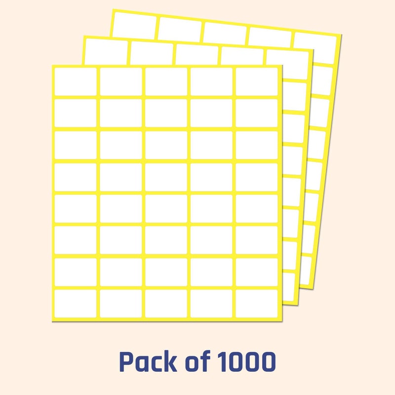 TownStix 1000 Pack, 0.5" x 0.75" - White Labels Stickers for Writing, Price Stickers - Image 3